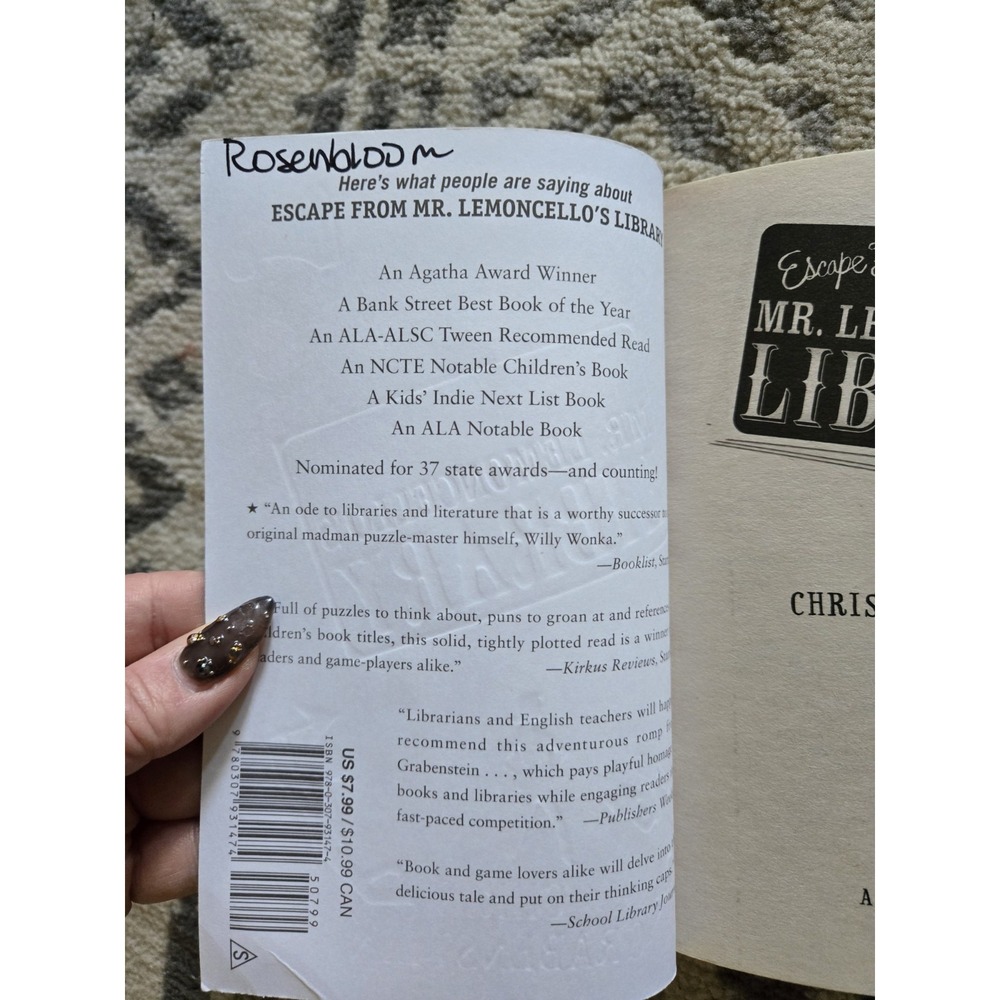 Escape from Mr. Lemoncello's Library Chapter book - Picture 3 of 5